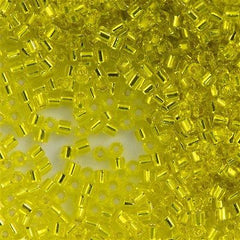 Toho Hex Seed Bead 11/0 Silver Lined Lemon 2.5 inch Tube Tube (32)