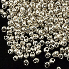 Miyuki 4mm Magatama Seed Bead Opaque Black 23g Tube (401)