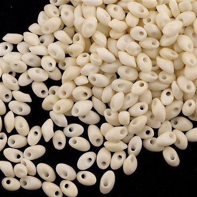 Miyuki Long Magatama Seed Bead Opaque Matte Cream 8g Tube (2021)