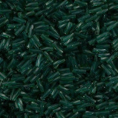 Miyuki 2x6mm Twisted Bugle Bead Transparent Dyed Seafoam 25g (1707)
