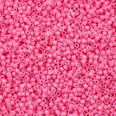 25g Miyuki Delica Seed Bead 11/0 Opaque Dyed Bright Rose DB1371