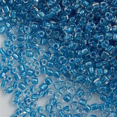 Miyuki Triangle Seed Bead 10/0 Inside Color Lined Sparkle Sky Blue 15g TR10-1529