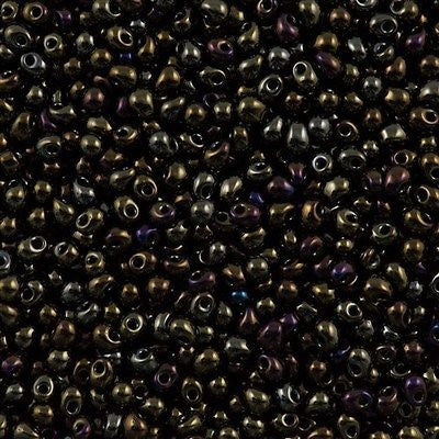 Miyuki Drop Fringe Seed Bead Metallic Dark Olive 24g Tube (458)