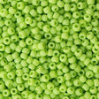 Toho Round Seed Bead 8/0 Opaque Matte Lime 2.5-inch tube (44F)