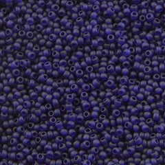 Toho Round Seed Bead 11/0 Transparent Matte Dark Cobalt 2.5-inch Tube (8DF)