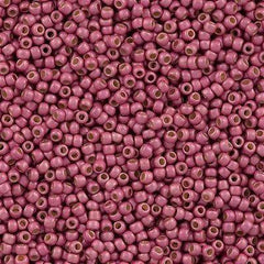 50g Toho Round Seed Bead 8/0 PermaFinish Matte Galvanized Pink Lilac (553PFF)