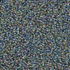 Miyuki Round Seed Bead 15/0 Transparent Gray Luster AB 2-inch Tube (2440)
