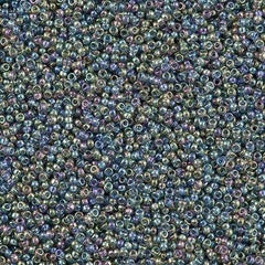 Miyuki Round Seed Bead 15/0 Transparent Gray Luster AB 2-inch Tube (2440)