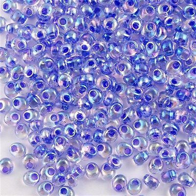 Miyuki 4mm Magatama Seed Bead Inside Color Lined Lavender AB 23g Tube (2150)
