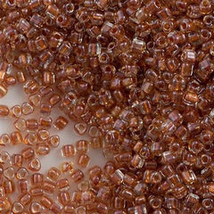 Miyuki Triangle Seed Bead 10/0 Inside Color Lined Sparkle Ginger 10g (1551)