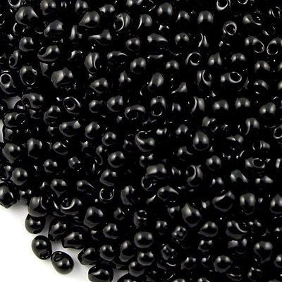 Miyuki Drop Fringe Seed Bead Opaque Black 10g (401)