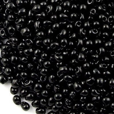 Miyuki Drop Fringe Seed Bead Opaque Black 24g Tube (401)