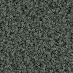 Toho Round Seed Bead 15/0 Transparent Matte Gray 2.5-inch Tube (9F)