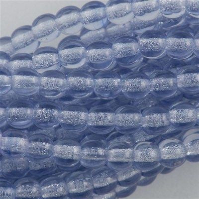 200 Czech 4mm Pressed Glass Round Country Blue Beads (30200)