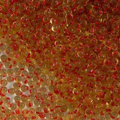 Miyuki Drop Fringe Seed Bead Red Lined Gold 15g (4)