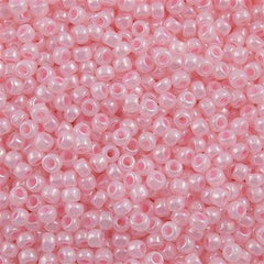 50g Toho Round Seed Beads 6/0 Transparent Baby Pink Ceylon (145)