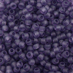 50g Toho Round Seed Beads 6/0 Transparent Matte Plum (19F)