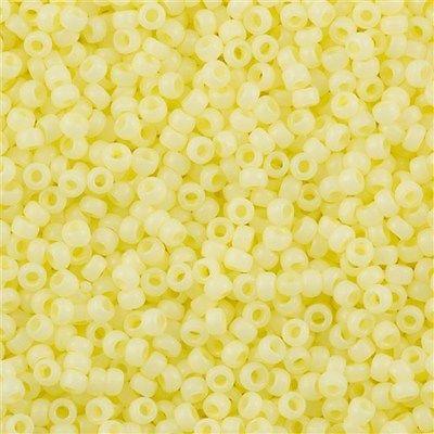 50g toho Round Seed Bead 8/0 Ceylon Matte Pastel Yellow (142F)