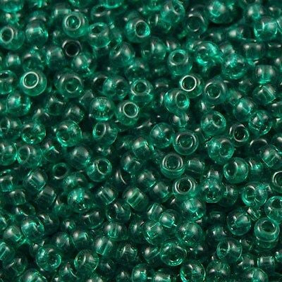 Miyuki Round Seed Bead 11/0 Transparent Dark Green 22g Tube (147)