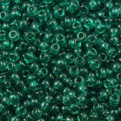 50g Miyuki Round Seed Bead 11/0 Transparent Dark Green (147)
