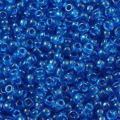 50g Miyuki Round Seed Bead 11/0 Transparent Capri Blue (149)