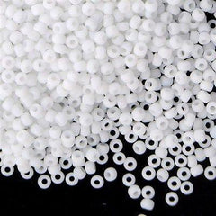 50g Toho Round Seed Beads 6/0 Opaque Matte White (41F)