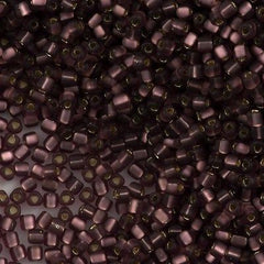 Miyuki Triangle Seed Bead 10/0 M Silver Lined Dark Smoky Amethyst 15g TR10-2432F
