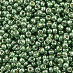 Miyuki Round Seed Bead 6/0 Duracoat Galvanized Sea Green 20g Tube (4215)