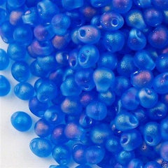 Miyuki Drop Fringe Seed Bead Matte Med Blue AB (150FR)