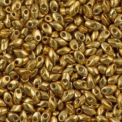 Miyuki Long Magatama Seed Bead Duracoat Galvanized Gold 8g Tube (4202)