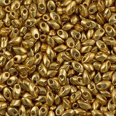 Miyuki Long Magatama Seed Bead Duracoat Galvanized Gold 8g Tube (4202)