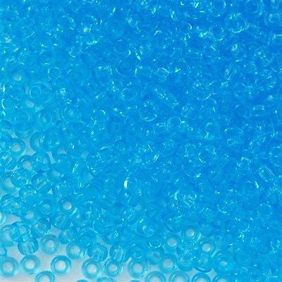 Toho Round Seed Bead 11/0 Transparent Aqua 2.5-inch Tube (3)
