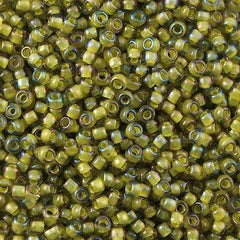 50g Toho Round Seed Beads 6/0 Inside Color Lined Yellow Green (246)