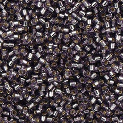25g Miyuki Delica Seed Bead 11/0 Silver Lined Amethyst DB1205