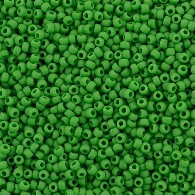 Toho Round Seed Bead 8/0 Opaque Matte Shamrock 2.5-inch tube (47DF)