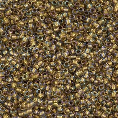 Toho Round Seed Bead 8/0 Inside Color Lined Bronze AB 2.5-inch tube (262)