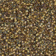 50g Toho Round Seed Bead 8/0 Inside Color Lined Bronze AB (262)