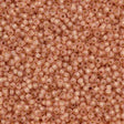 50g Toho Round Seed Beads 11/0 Permanent Finish Silver Line Milky Peach (2111PF)