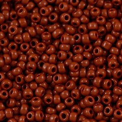 Toho Round Seed Bead 8/0 Opaque Light Brown 2.5-inch tube (46L)
