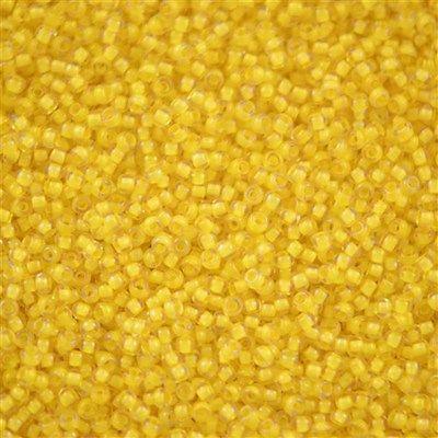 50g Toho Round Seed Beads 11/0 Inside Color Lined Yellow (192)