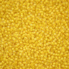 50g Toho Round Seed Beads 11/0 Inside Color Lined Yellow (192)