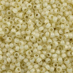 Toho Round Seed Bead 11/0 Silver Lined Milky Light Jonquil 2.5-inch Tube (2125)