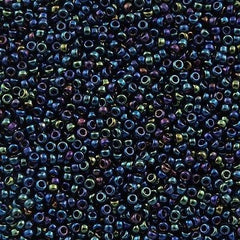 Miyuki Round Seed Bead 15/0 Metallic Blue 2-inch Tube (452)