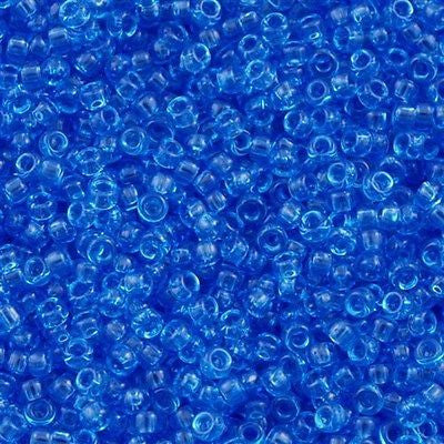 Miyuki Round Seed Bead 15/0 Transparent Blue 2-inch Tube (150)