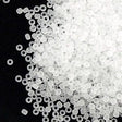 Toho Round Seed Bead 8/0 Matte Crystal 5.5-inch tube (1F)