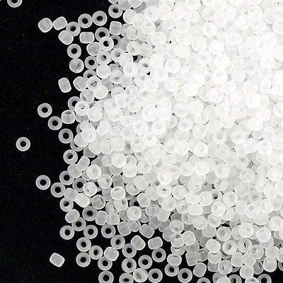 50g toho Round Seed Bead 8/0 Matte Crystal (1F)