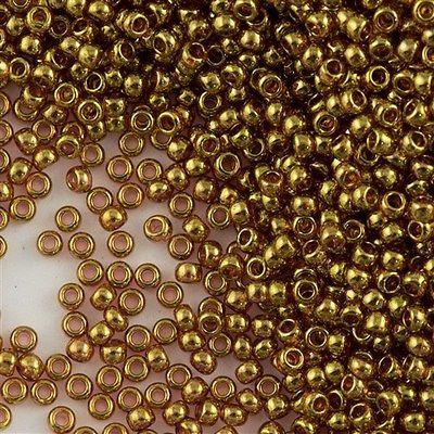 50g toho Round Seed Bead 8/0 Gold Luster Transparent Pink (421)