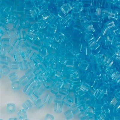 Miyuki 1.8mm Square Seed Bead Transparent Light Blue 8g Tube (148)