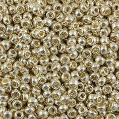 50g Toho Round Seed Beads 6/0 PermaFinish Galvanized Aluminum (558PF)