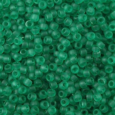 Toho Round Seed Bead 11/0 Transparent Matte Soft Green 19g Tube (72F)